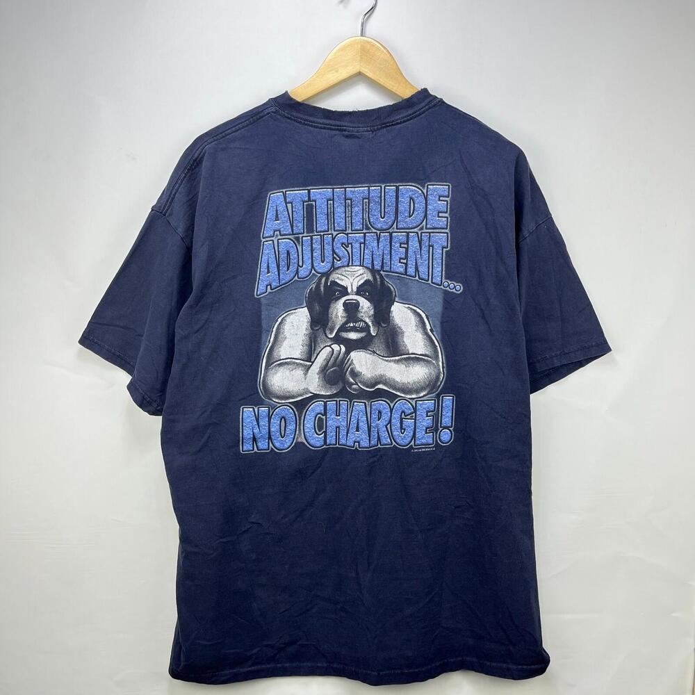 Vintage Big Dogs Attitude Adjustment Graphic T-Shirt 2XL